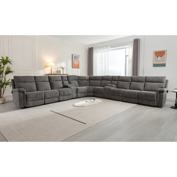 Latitude Run® 11 Piece Cushion Back Power Reclining Sectional With